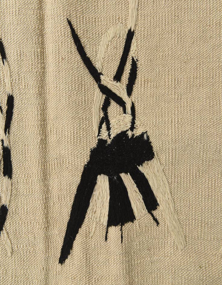 Detail image of  5' 10 x 7' 9  Hand Knotted Kilim Suzani Wool Rug