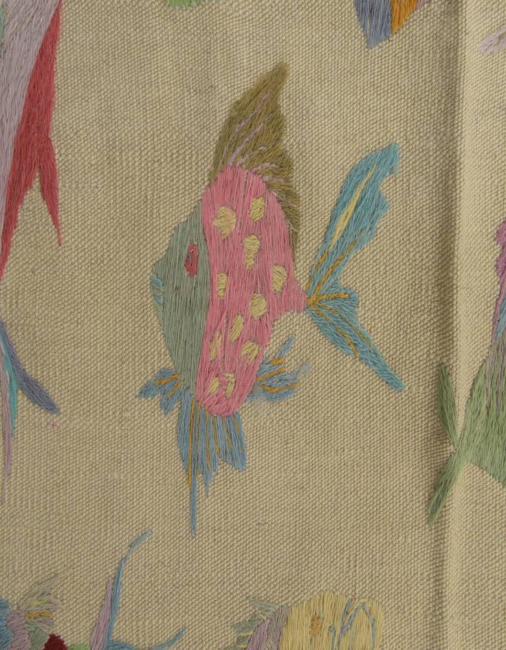 Detail image of  4' 9 x 6' 8  Hand Woven Kilim Suzani Wool Rug