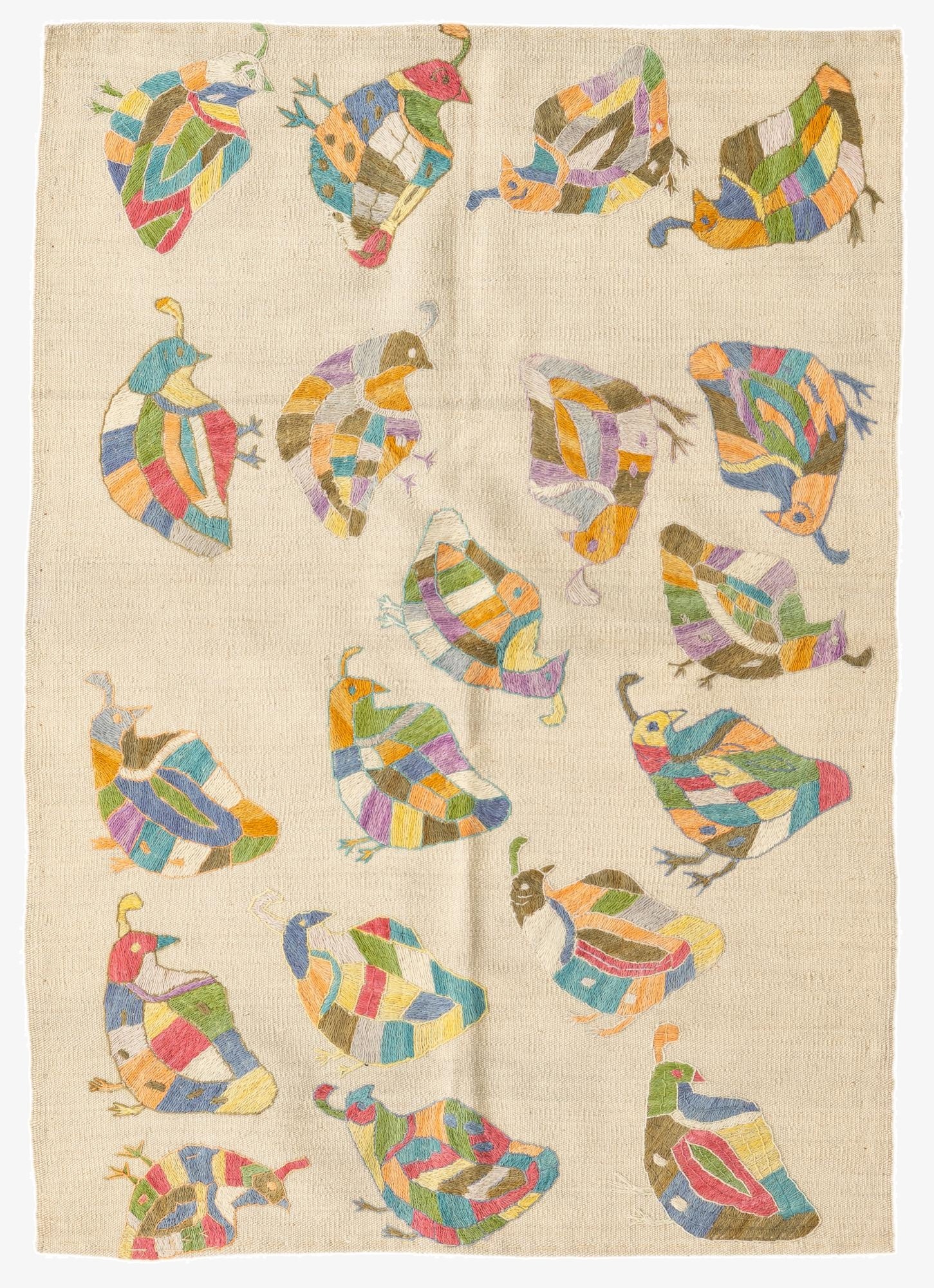  3' 3 x 4' 7  Hand Woven Kilim Suzani Wool Rug