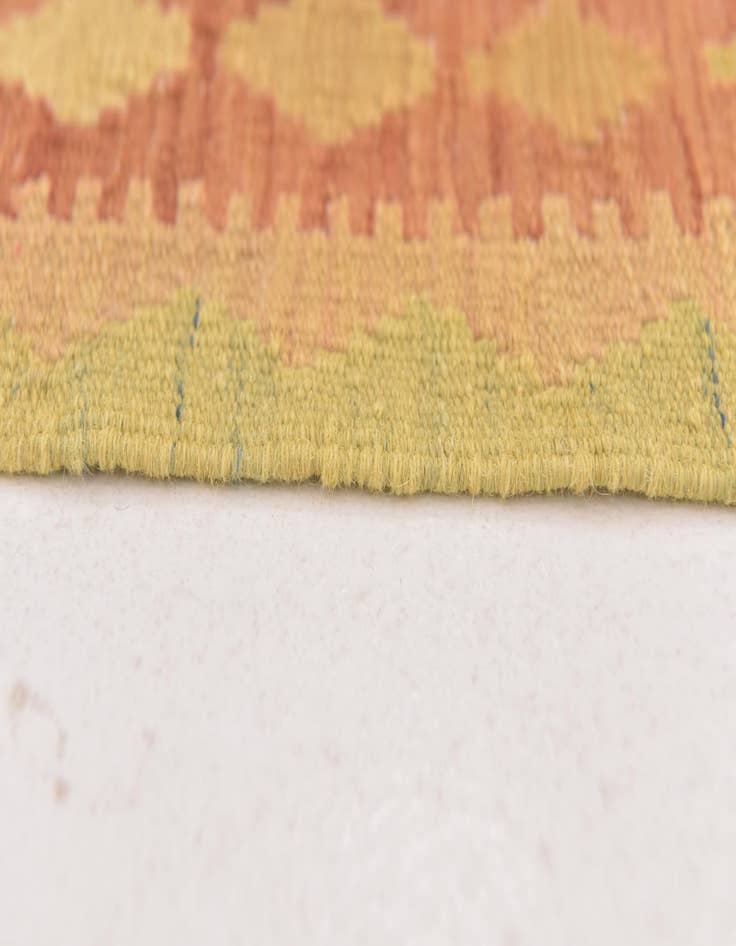 Detail image of  3' 2 x 4' 10  Hand Woven Kilim Waziri Wool Rug