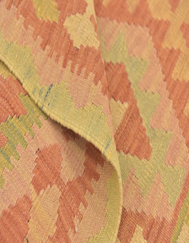 Detail image of  3' 2 x 4' 10  Hand Woven Kilim Waziri Wool Rug