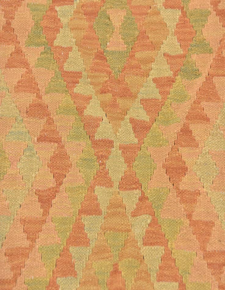 Detail image of  3' 2 x 4' 8  Hand Woven Kilim Waziri Wool Rug