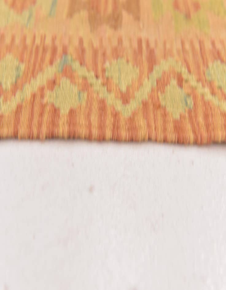 Detail image of  3' 2 x 4' 8  Hand Woven Kilim Waziri Wool Rug