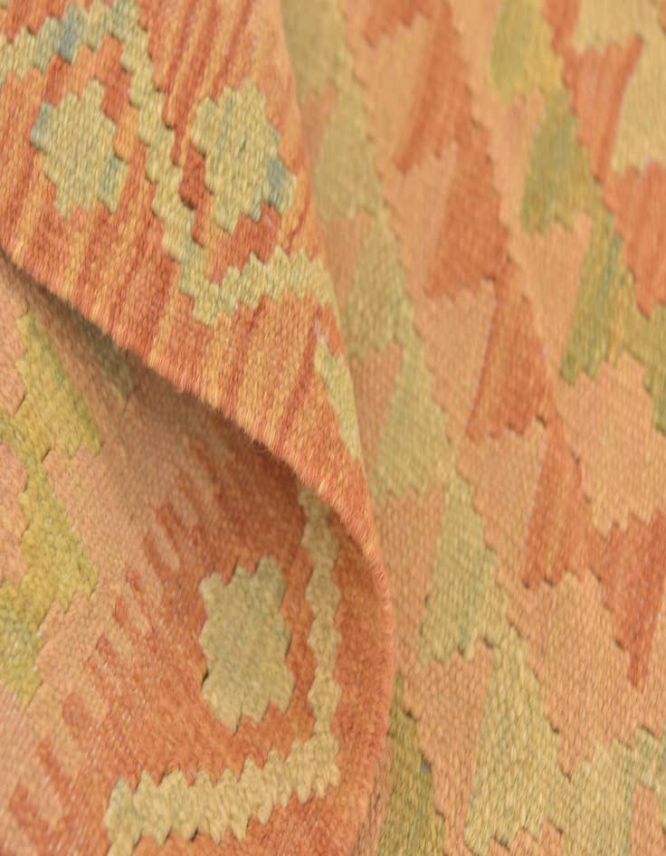 Detail image of  3' 2 x 4' 8  Hand Woven Kilim Waziri Wool Rug