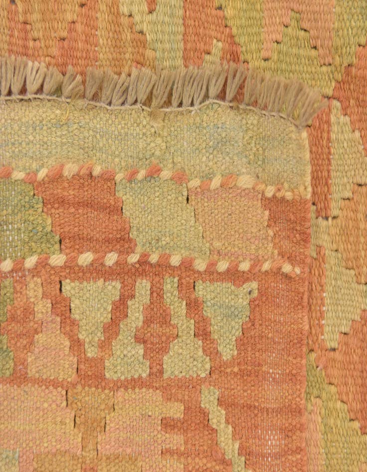 Detail image of  3' 2 x 4' 8  Hand Woven Kilim Waziri Wool Rug