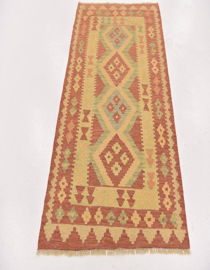 Detail image of  2' 9 x 4' 3  Hand Woven Kilim Waziri Wool Rug