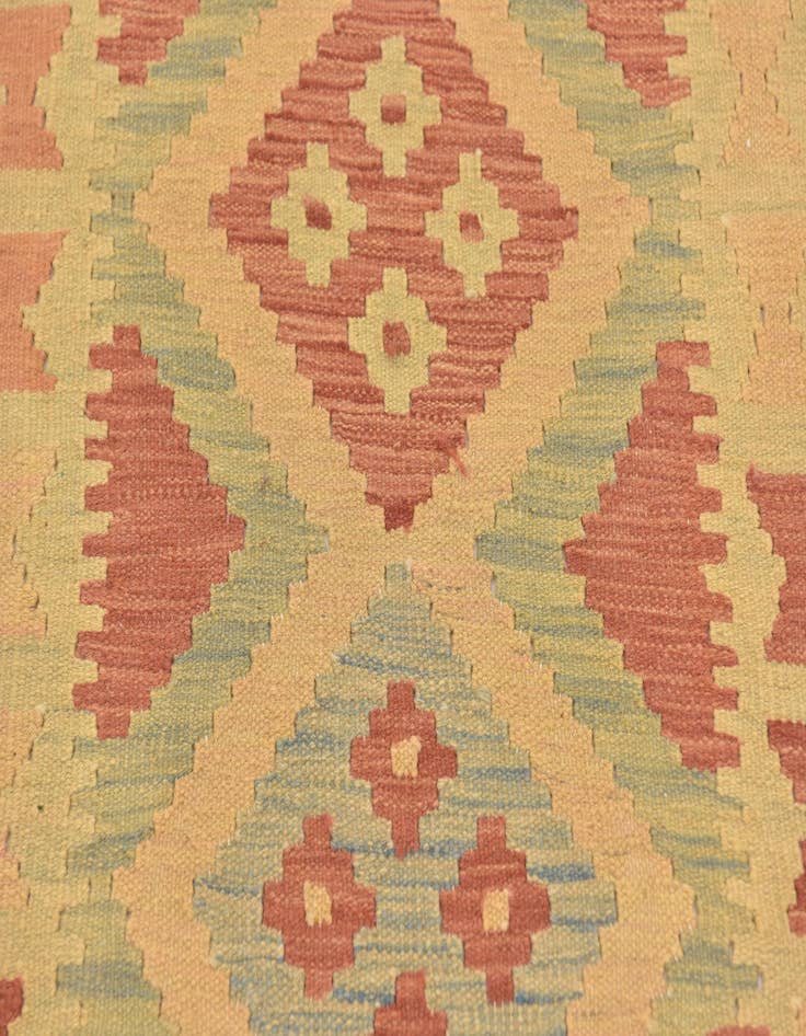 Detail image of  2' 9 x 4' 3  Hand Woven Kilim Waziri Wool Rug