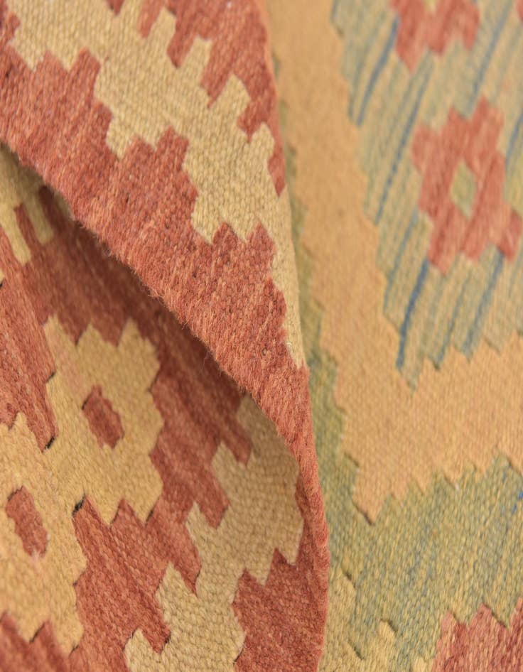 Detail image of  2' 9 x 4' 3  Hand Woven Kilim Waziri Wool Rug