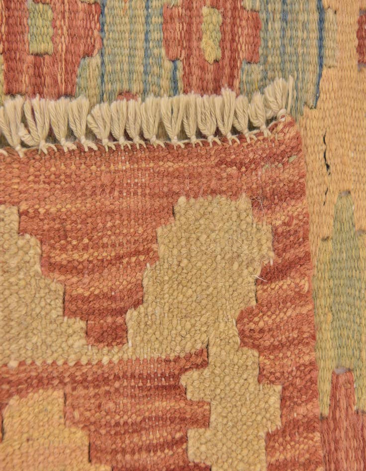 Detail image of  2' 9 x 4' 3  Hand Woven Kilim Waziri Wool Rug