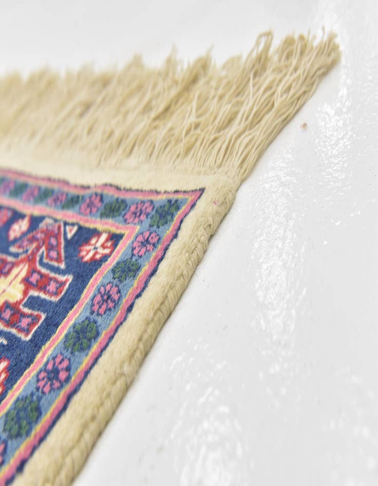 Detail image of  4' x 5' 10  Hand Knotted Lahour Oriental Wool Rug