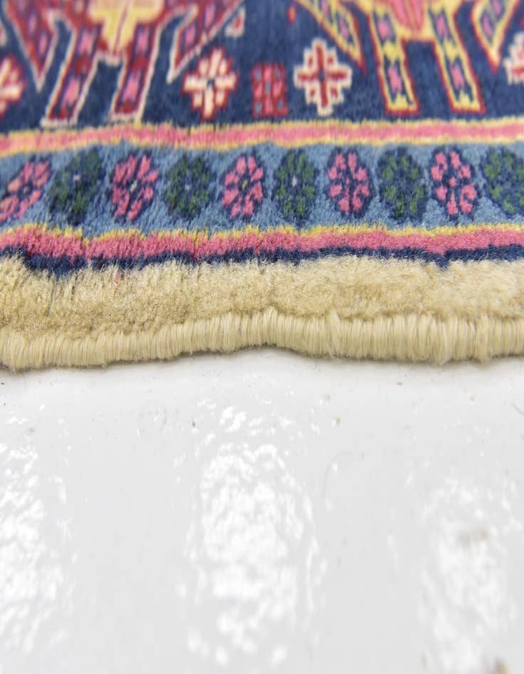 Detail image of  4' x 5' 10  Hand Knotted Lahour Oriental Wool Rug