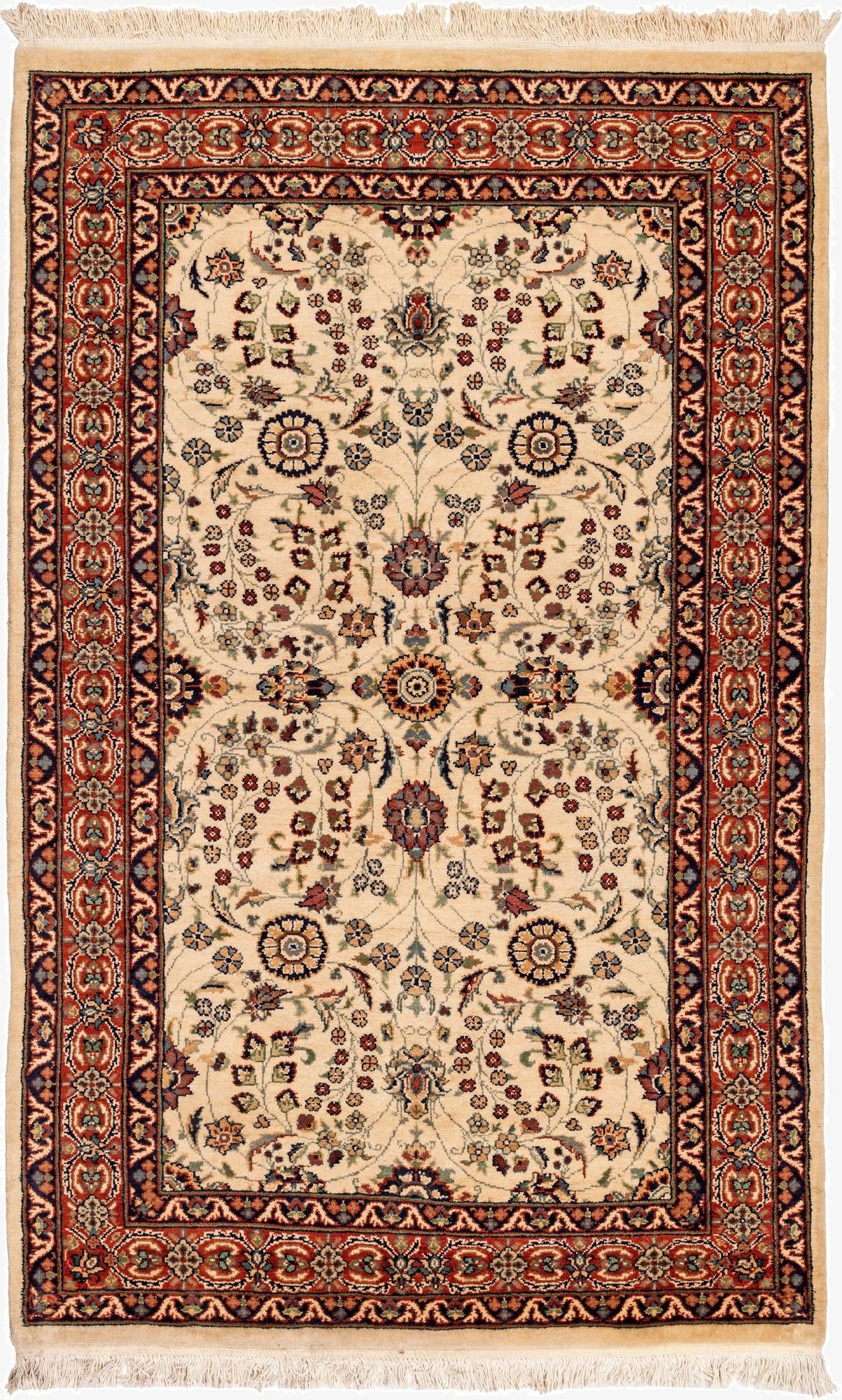  4' 1 x 6' 8  Hand Knotted Lahour Wool Rug