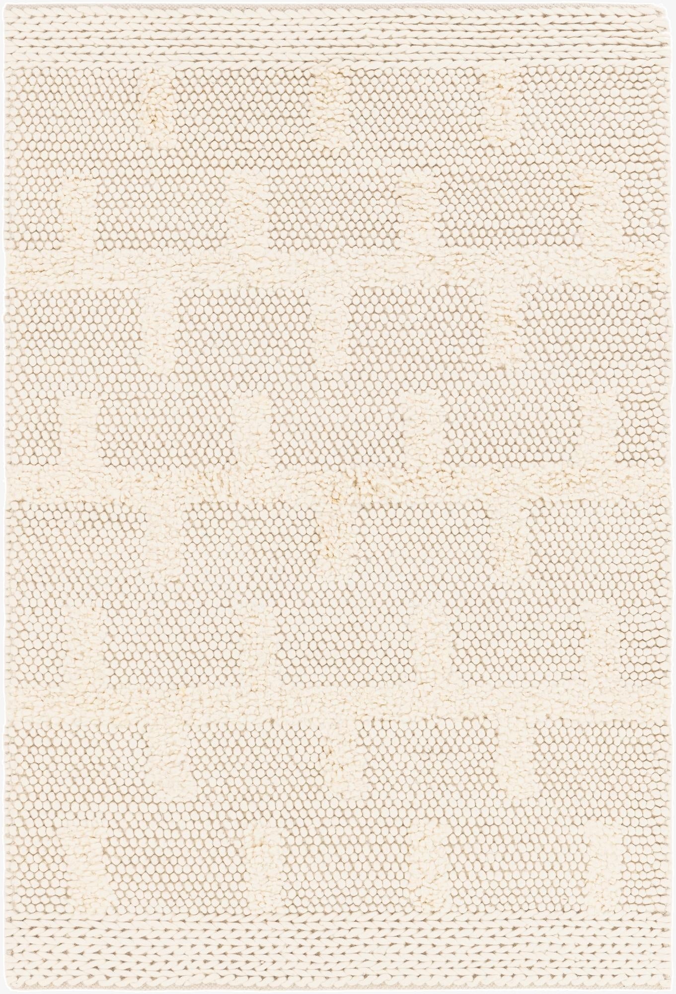  4' 1 x 6' 1  Hand Woven Lana New Zealand Wool Rug