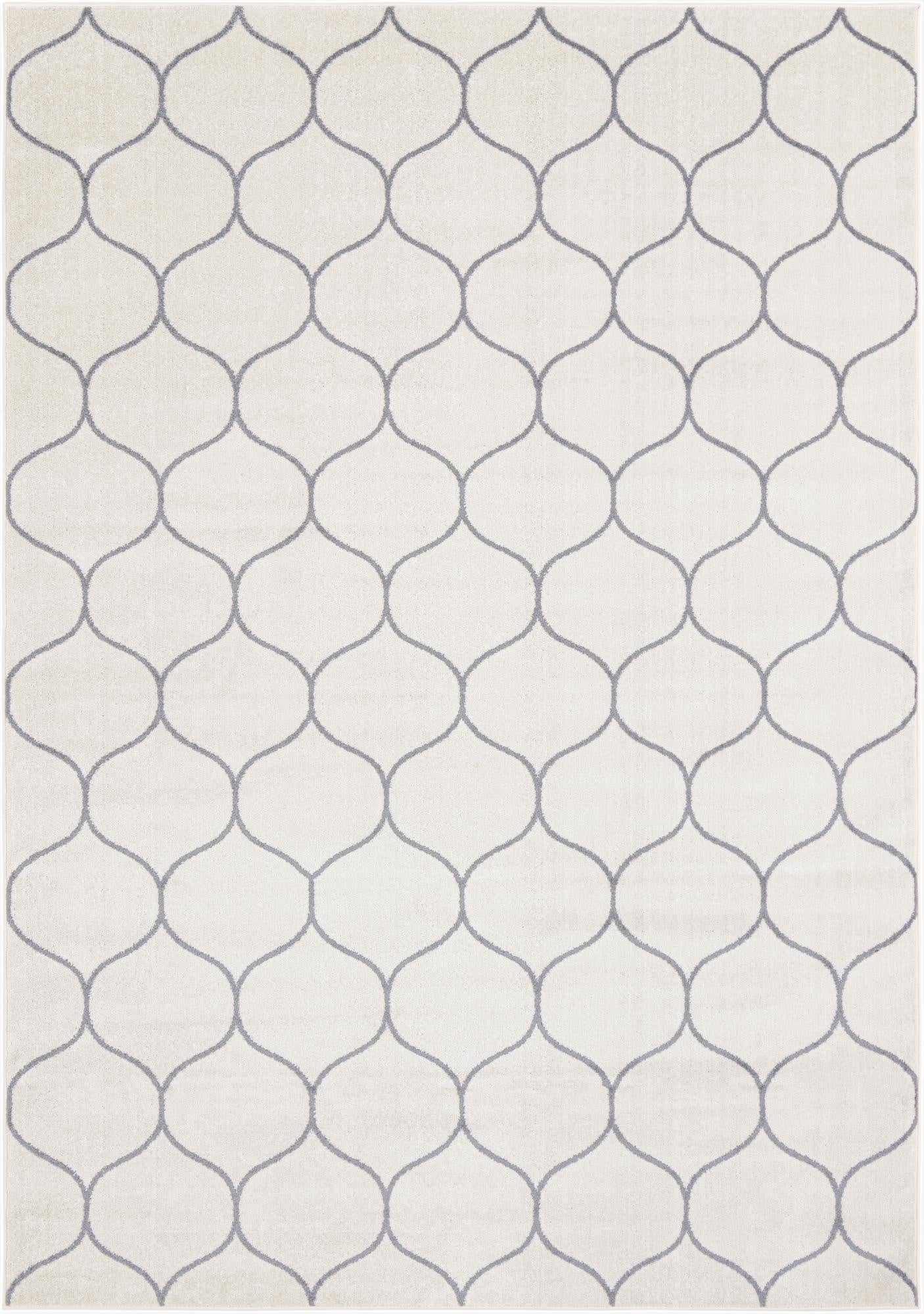  7' 10 x 11' Lattice Frieze Rug