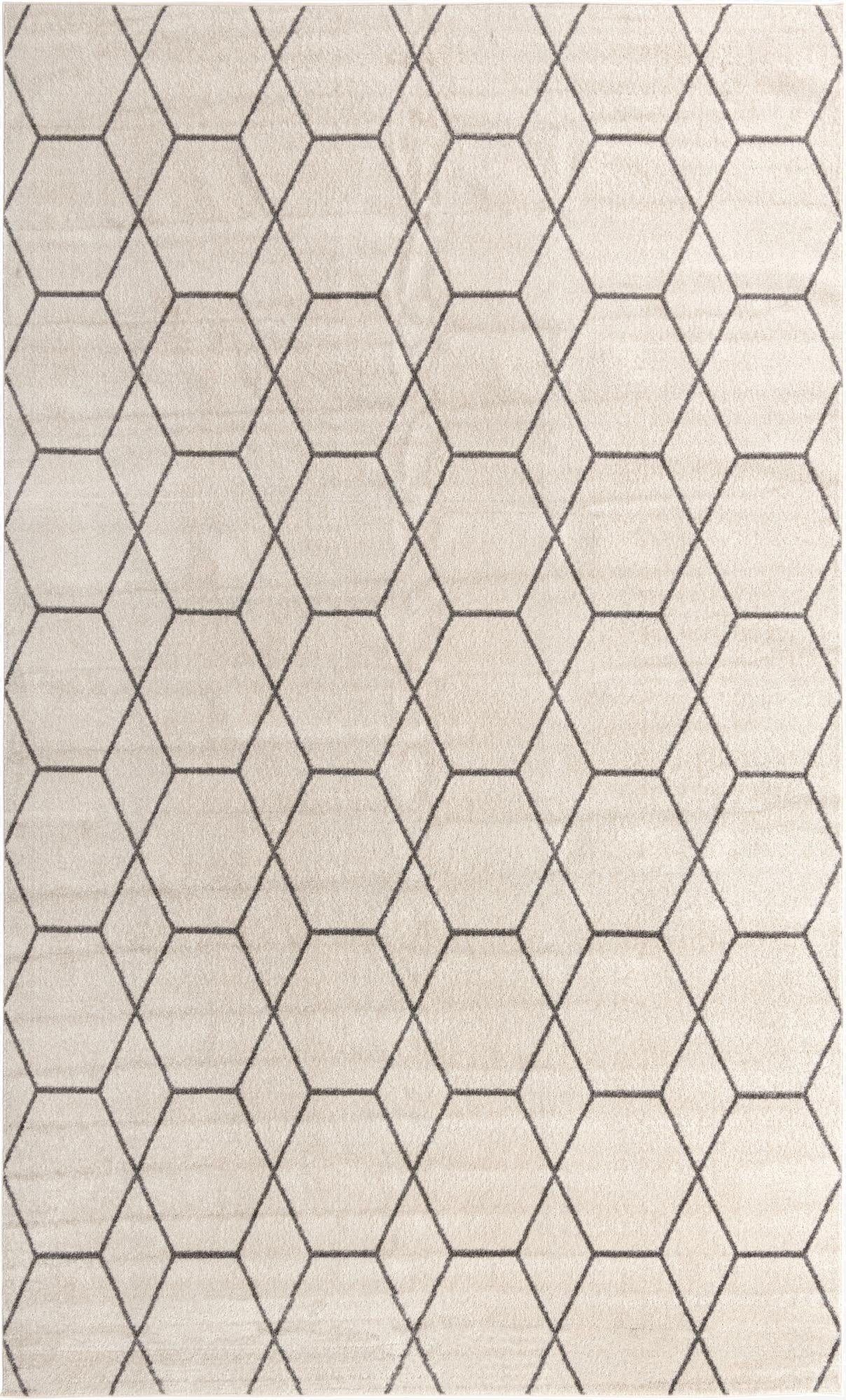  5' 3 x 8' Lattice Frieze Rug