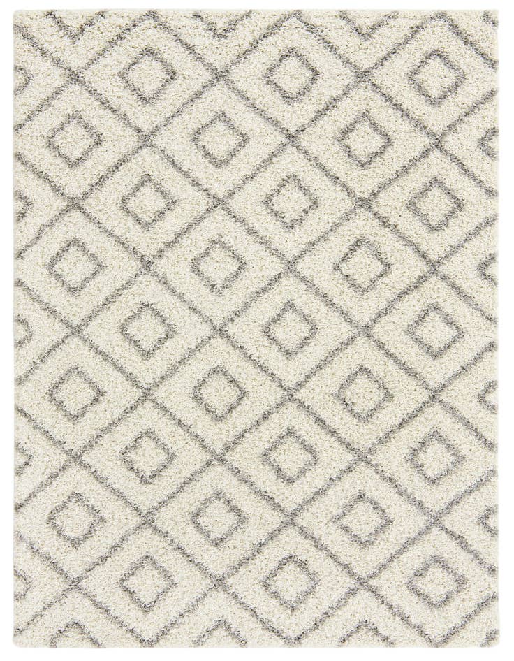 Detail image of  6' x 9' Lattice Shag Rug