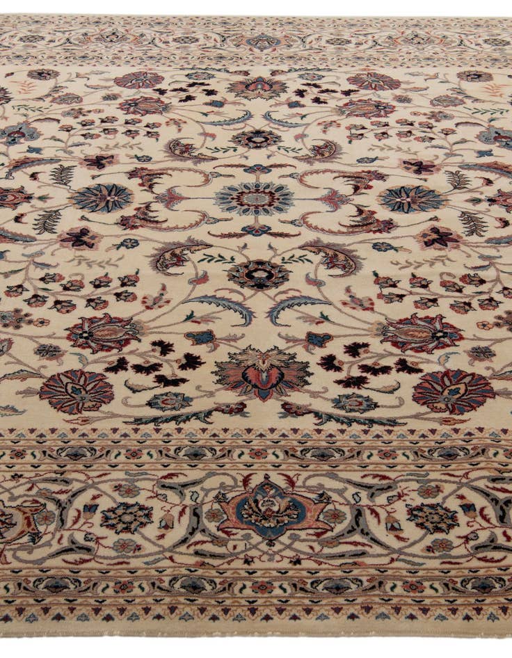 Detail image of  10' x 14' 3  Hand Knotted Mashad Persian Wool Rug