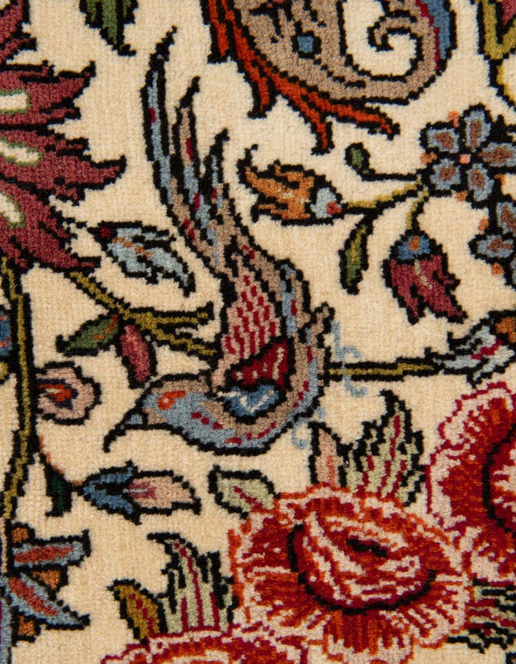 Detail image of  6' 7 x 9' 4  Hand Knotted Mashad Persian Wool Rug