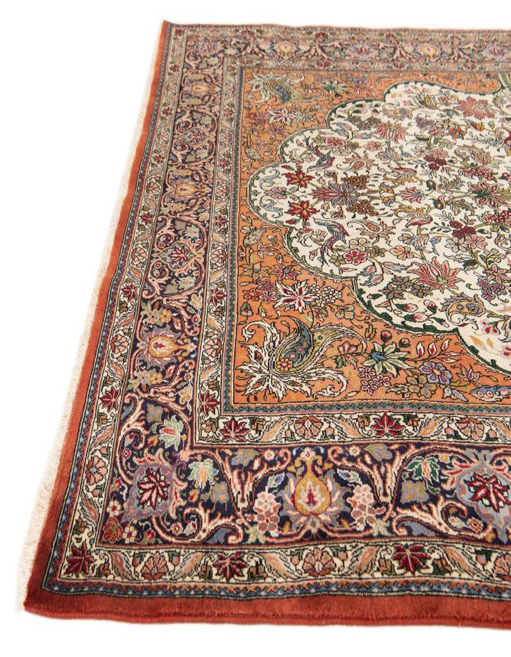 Detail image of  6' 7 x 9' 4  Hand Knotted Mashad Persian Wool Rug