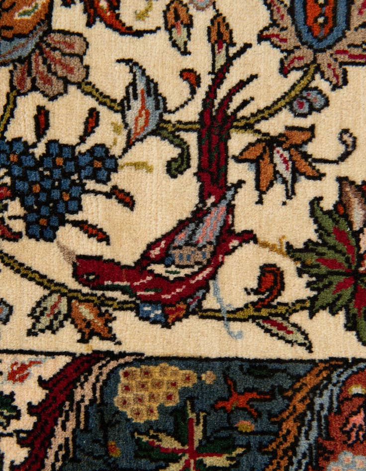 Detail image of  6' 7 x 9' 4  Hand Knotted Mashad Persian Wool Rug