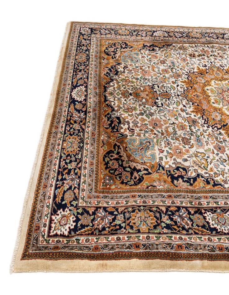 Detail image of  8' 2 x 11' 5  Hand Knotted Mashad Oriental Wool Rug