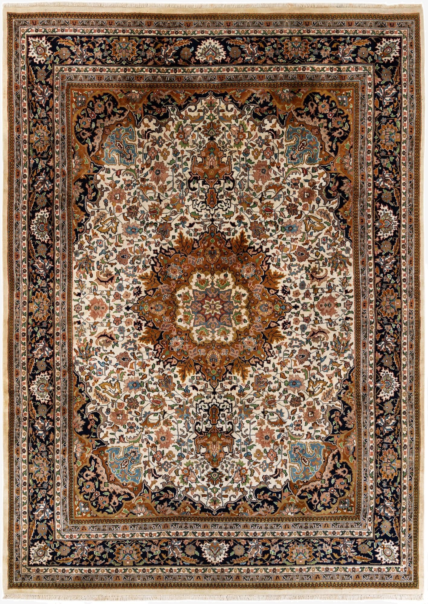  8' 2 x 11' 5  Hand Knotted Mashad Oriental Wool Rug