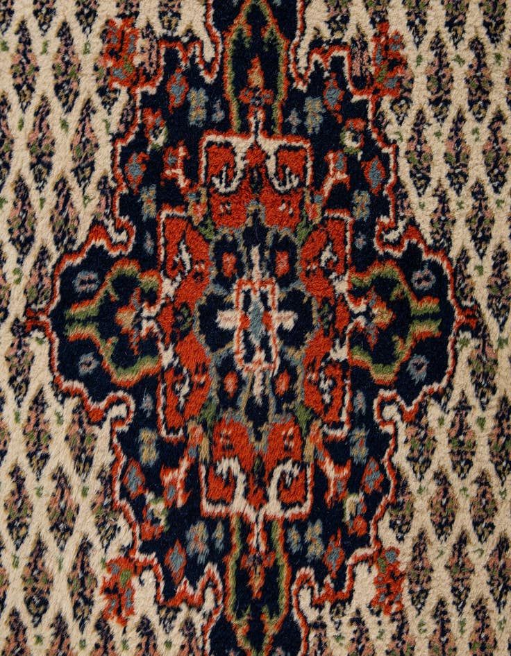 Detail image of  4' 2 x 6' 6  Hand Knotted Mir Wool Rug