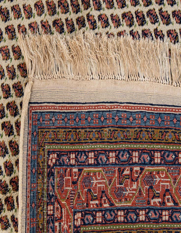 Detail image of  5' 10 x 8'  Hand Knotted Mir Wool Rug