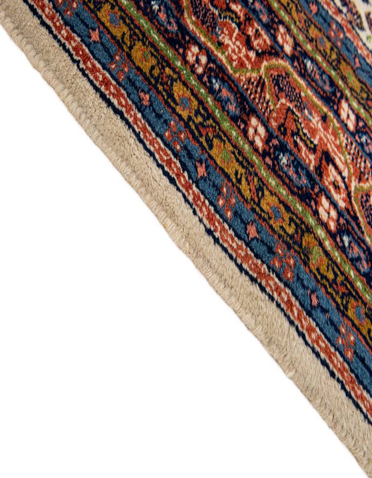 Detail image of  5' 10 x 8'  Hand Knotted Mir Wool Rug