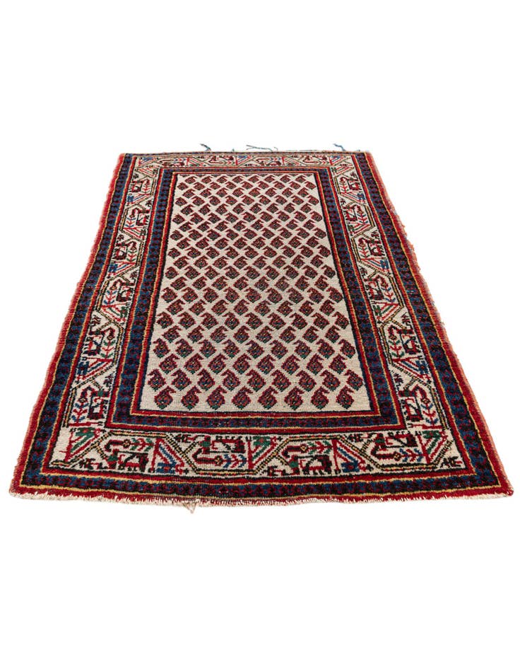 Detail image of  2' 7 x 4' 3  Hand Knotted Mir Wool Rug