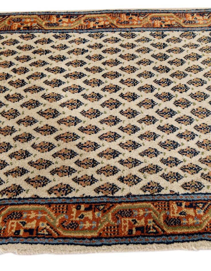 Detail image of  2' 1 x 2' 11  Hand Knotted Mir Wool Rug