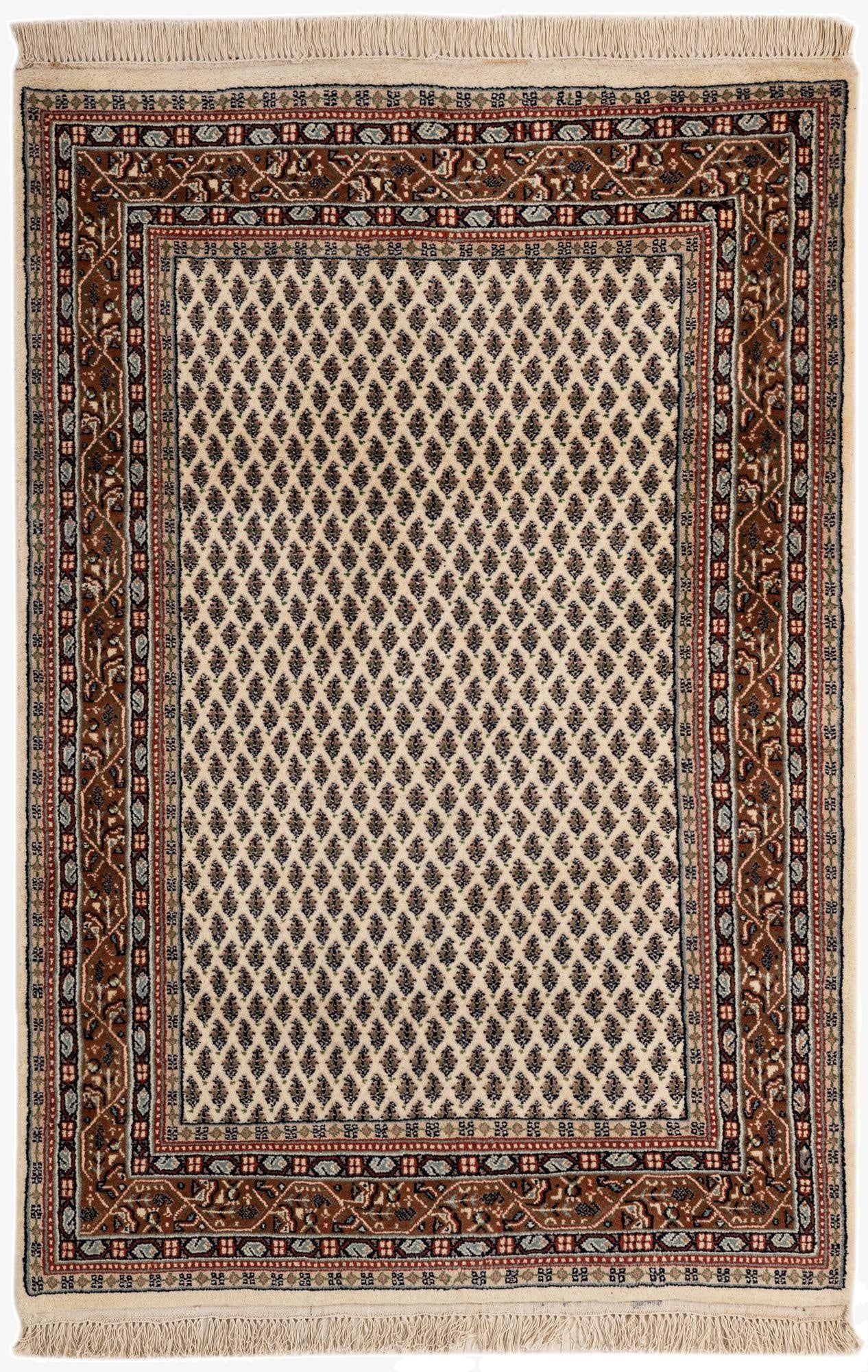  4' x 5' 10  Hand Knotted Mir Wool Rug