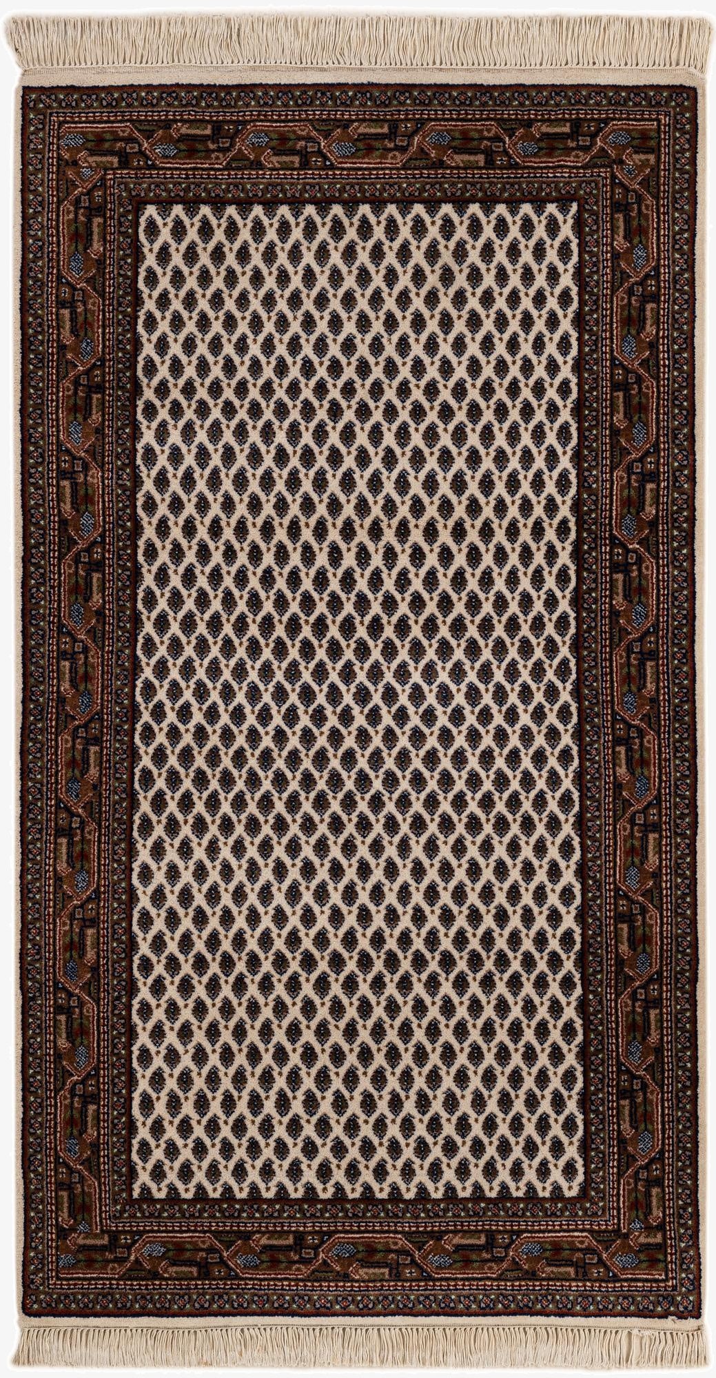  3' 2 x 5' 6  Hand Knotted Mir Wool Rug