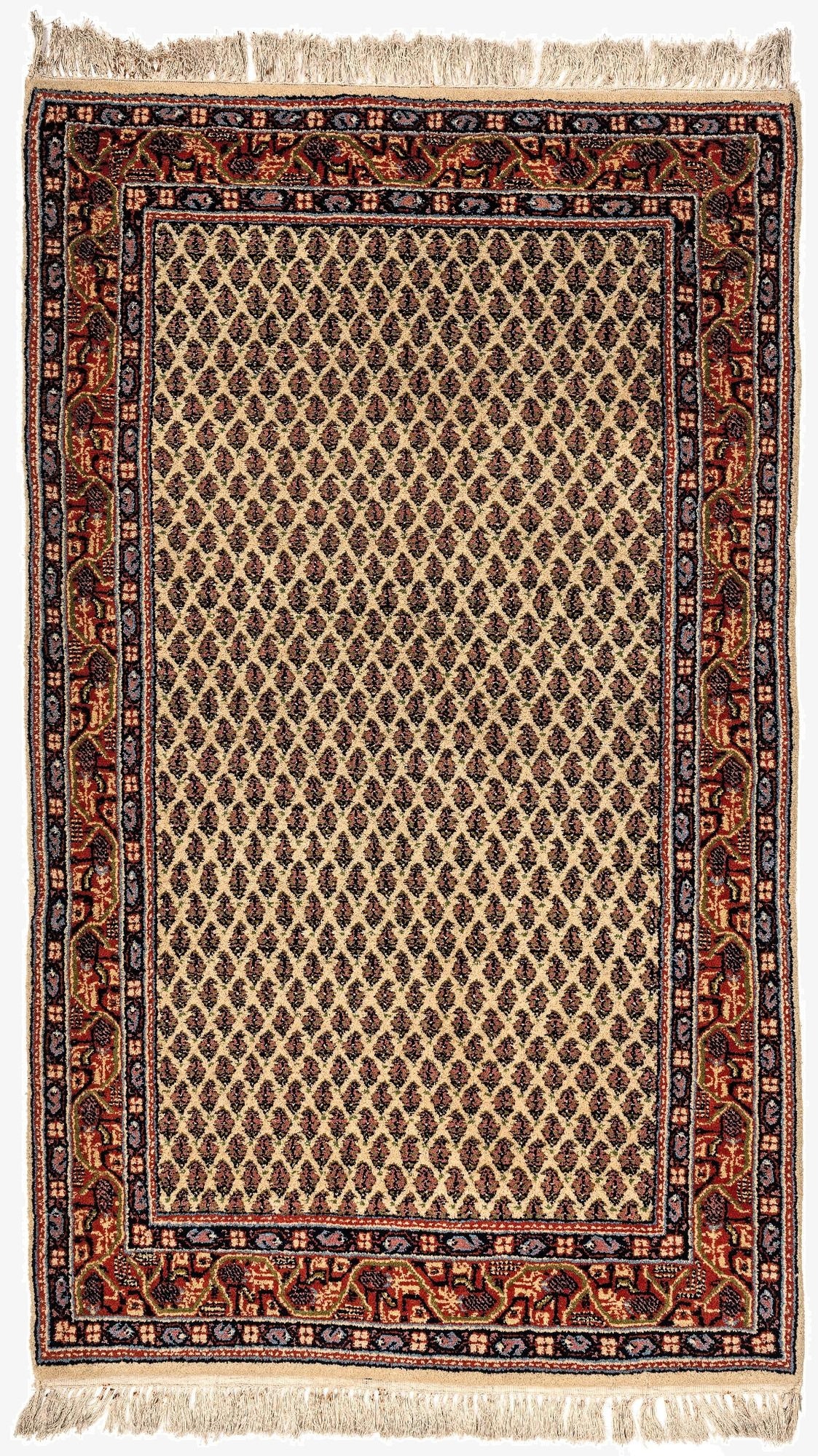  3' 5 x 5' 5  Hand Knotted Mir Wool Rug