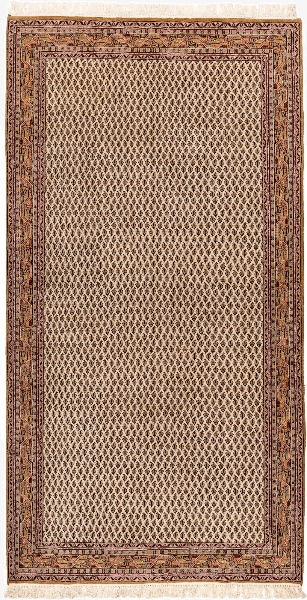  5' 6 x 10' 3  Hand Knotted Mir Wool Rug