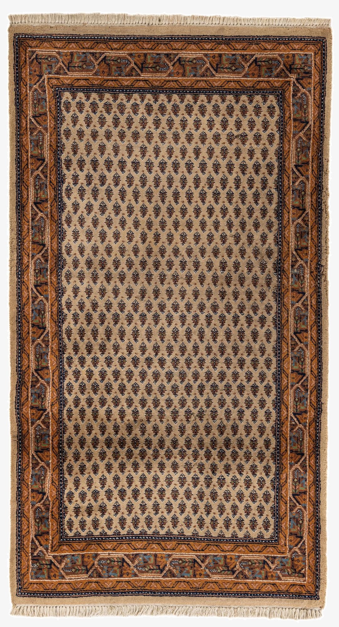  2' 11 x 5' 3  Hand Knotted Mir Wool Rug