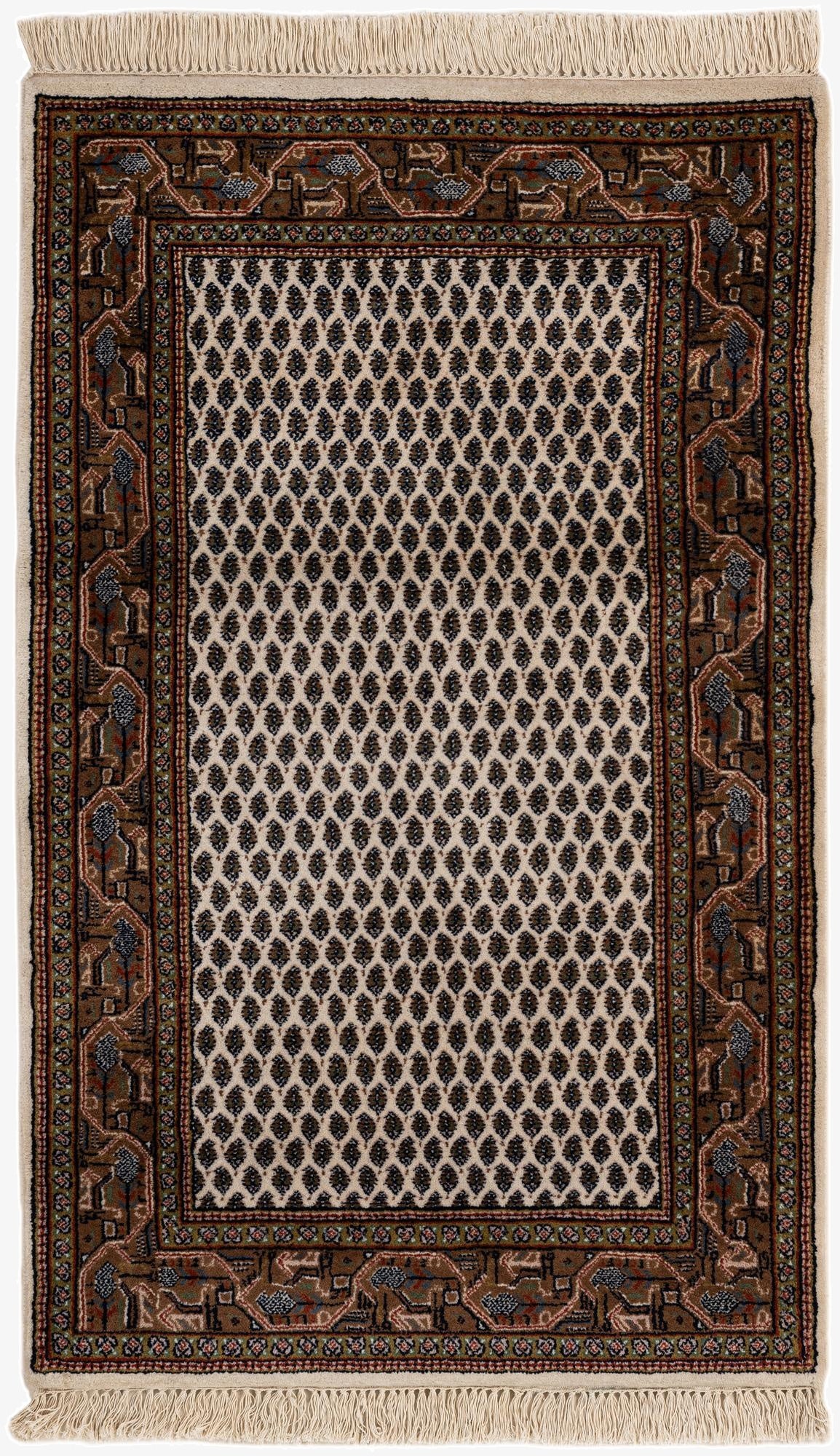  2' 11 x 5' 1  Hand Knotted Mir Wool Rug