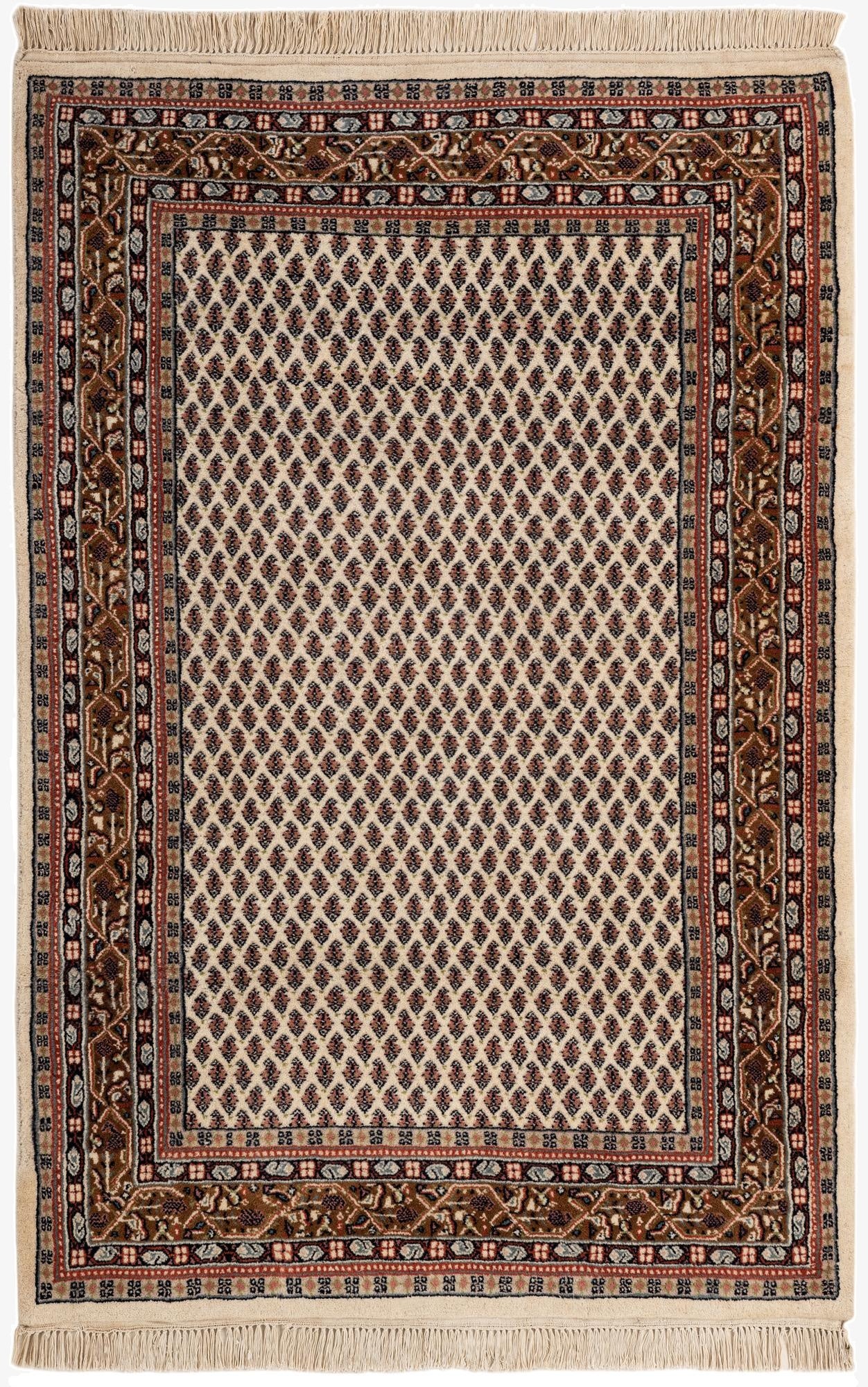  3' 11 x 5' 11  Hand Knotted Mir Wool Rug