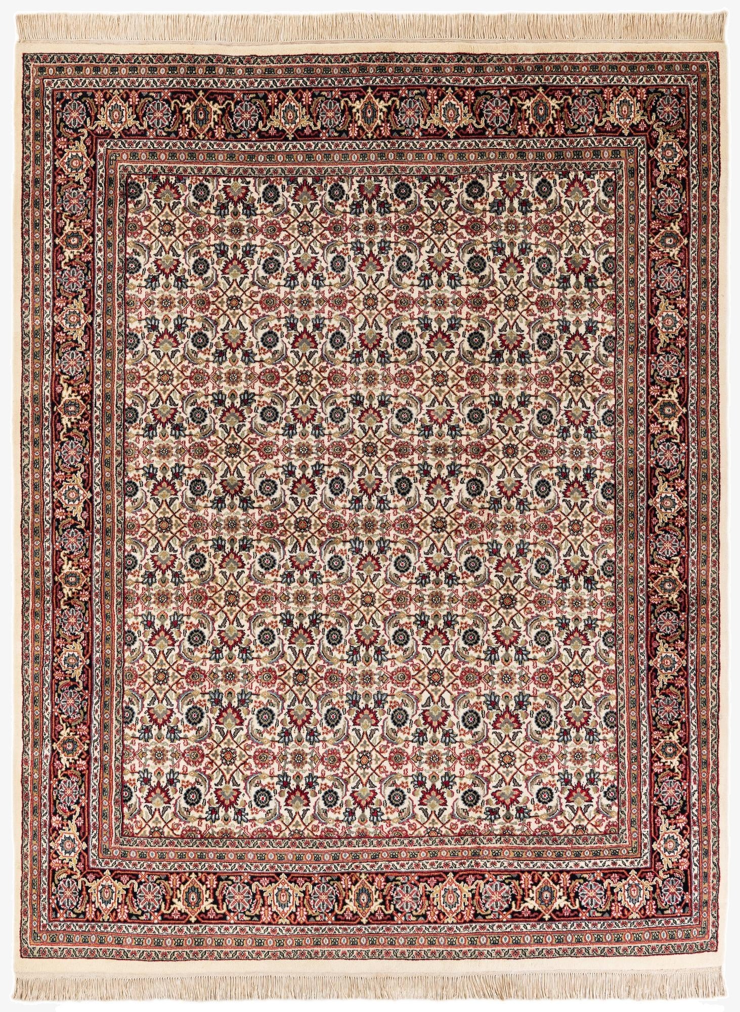  6' 7 x 8' 4  Hand Knotted Mir Wool Rug