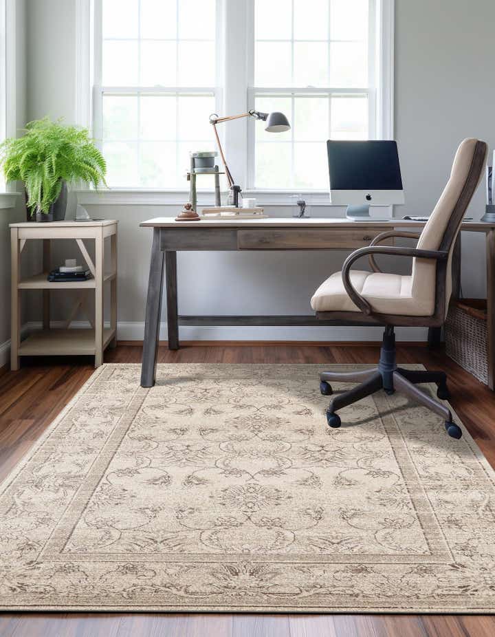 Ivory 5' x 8' Miranda Rug | Rugs.com