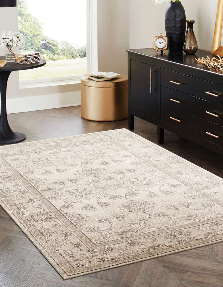 Ivory 5' x 8' Miranda Rug | Rugs.com