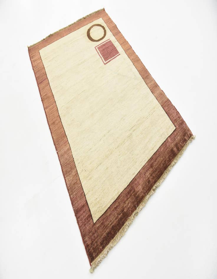 Detail image of  4' 1 x 5' 11  Hand Knotted Modern Ziegler Oriental Rug