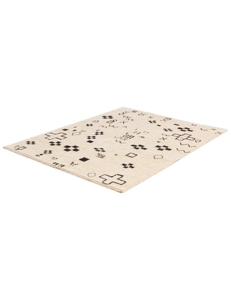 Detail image of  5' x 6' 6  Hand Knotted Moroccan Wool Rug