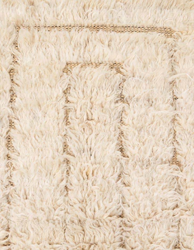 Detail image of  5' 4 x 6' 8  Hand Knotted Moroccan Wool Rug