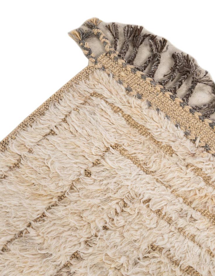 Detail image of  5' 4 x 6' 8  Hand Knotted Moroccan Wool Rug