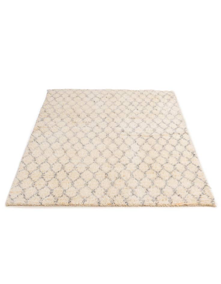 Detail image of  5' 3 x 7' 6  Hand Knotted Moroccan Wool Rug