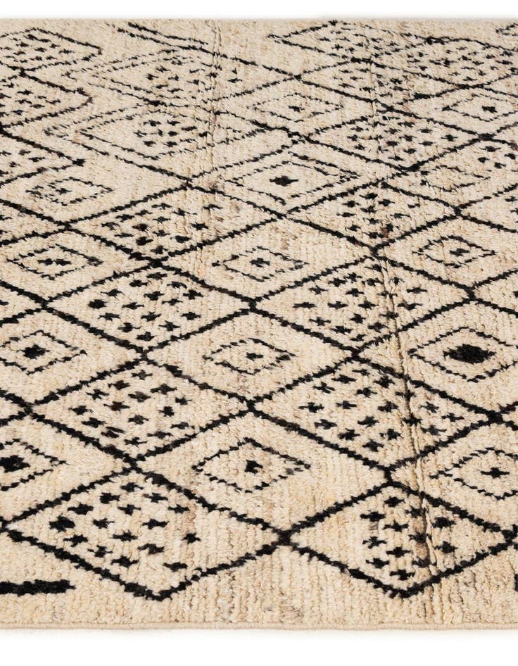 Detail image of  5' 6 x 7' 4  Hand Knotted Moroccan Wool Rug