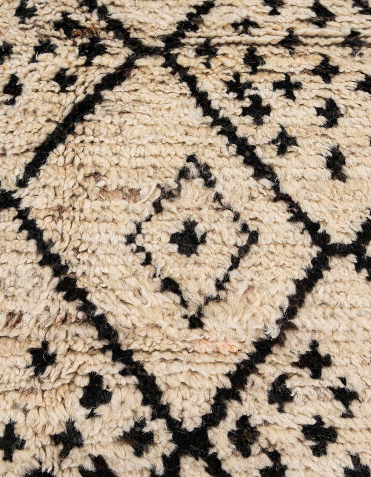 Detail image of  5' 6 x 7' 4  Hand Knotted Moroccan Wool Rug