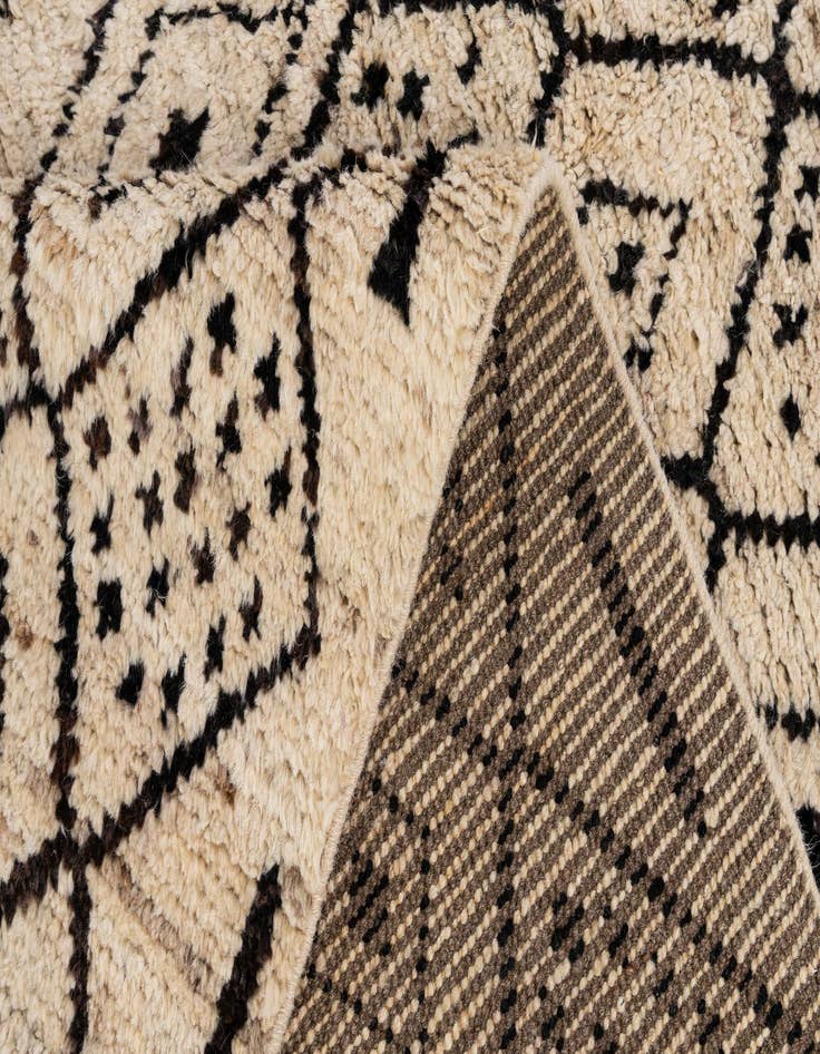 Detail image of  5' 6 x 7' 4  Hand Knotted Moroccan Wool Rug