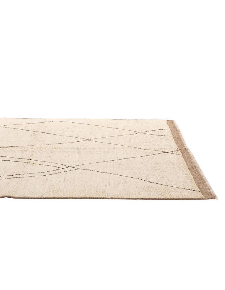 Detail image of  5' 8 x 8'  Hand Knotted Moroccan Wool Rug